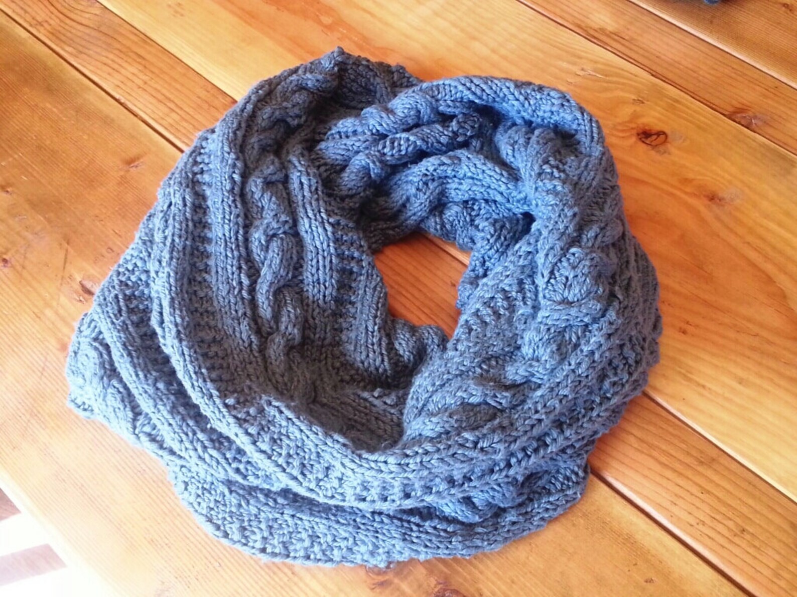 The Magical Twisted Cowl Knitting Pattern for Pretwisted Cabled Chunky