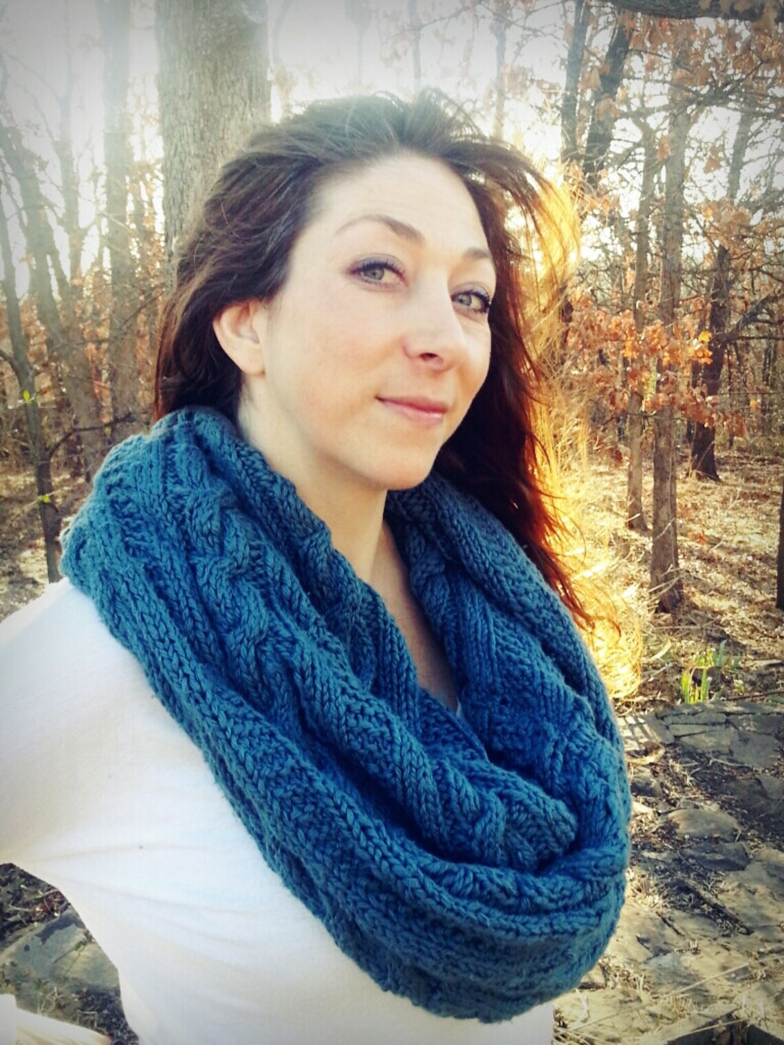 The Magical Twisted Cowl Knitting Pattern for Pretwisted Cabled Chunky