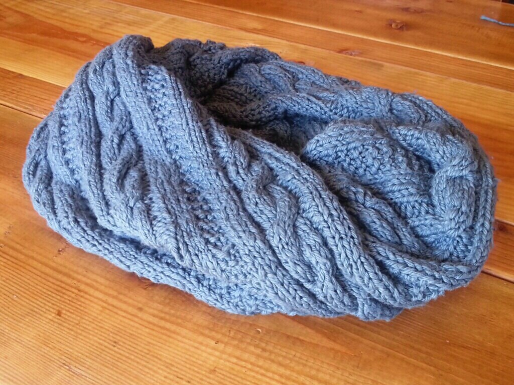 The Magical Twisted Cowl Knitting Pattern for Pretwisted Cabled Chunky
