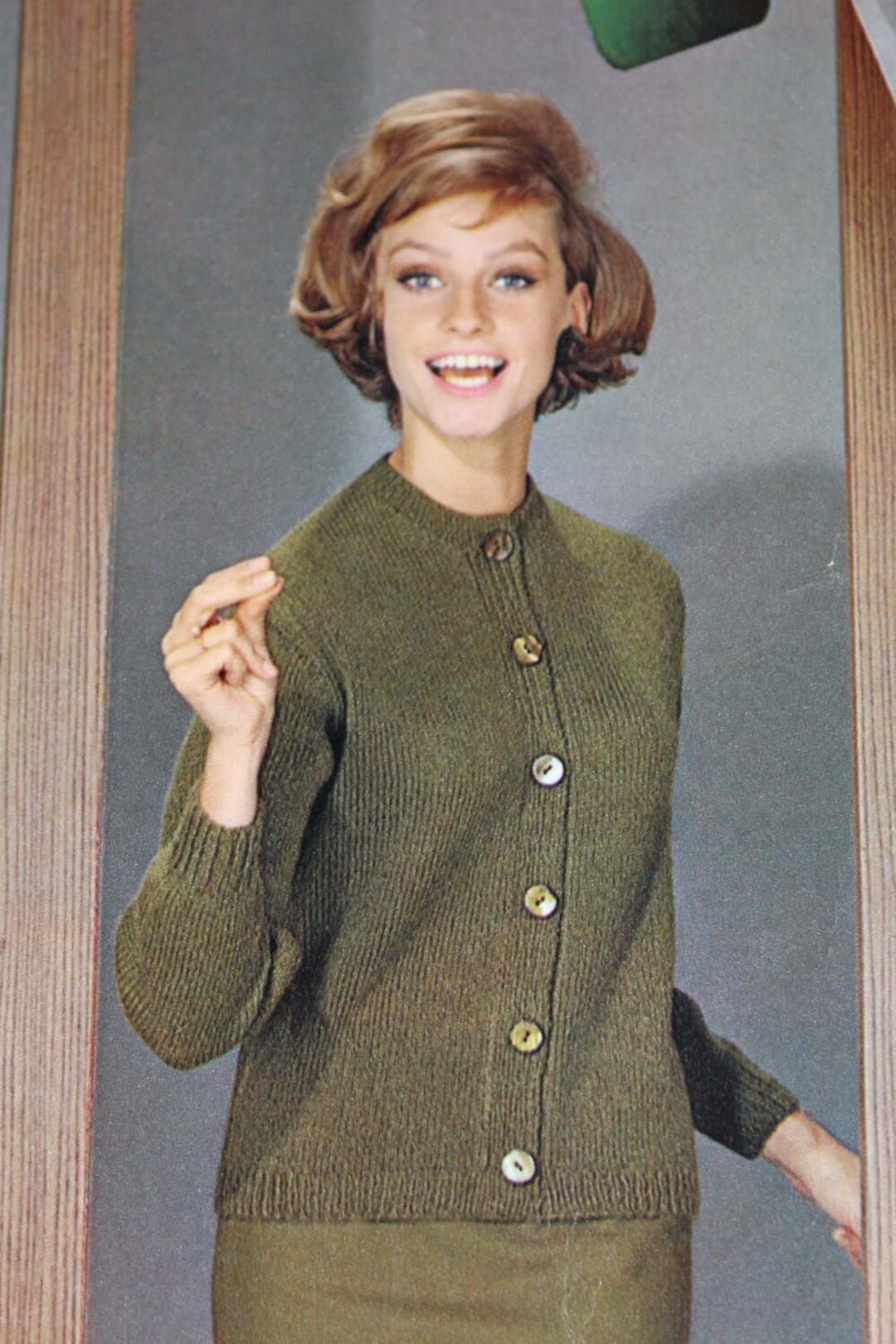 トップス 60s vintage cardigan 60s Chunky Cable Knit Wool Cardigan | S-M - Lucky Vintage