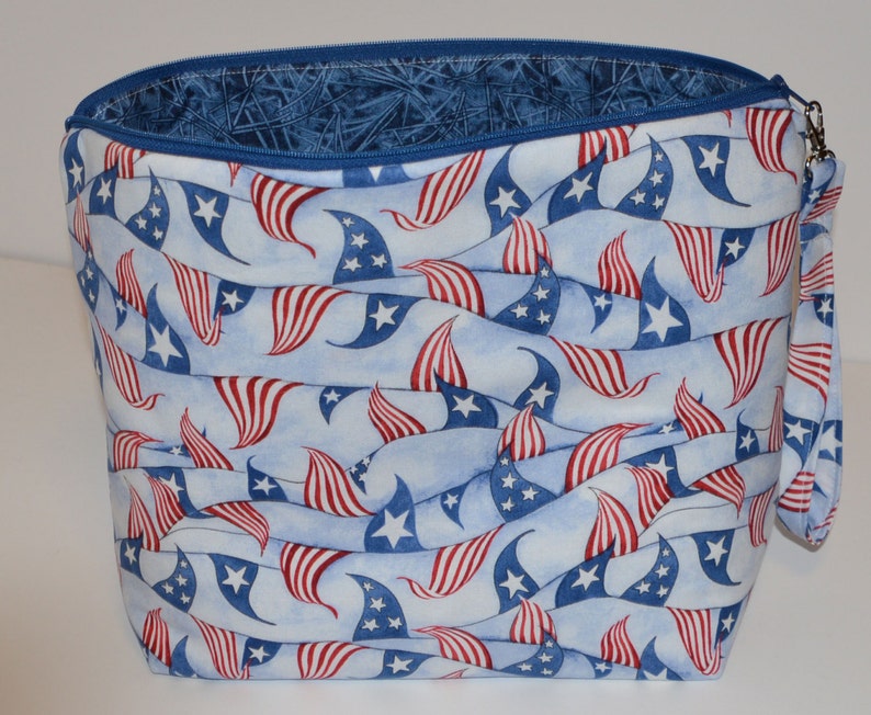 Flags Red White and Blue project bag
