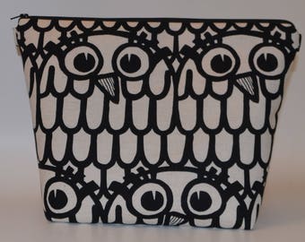 Linen Owls from Japan project bag
