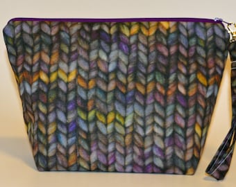 Designer Knit Purl 4 print project bag