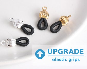 UPGRADE - Elastic grips for glasses chains; glasses chains grips; glasses chains ends; elastic ends for glasses; eyeglass chain elastic ends