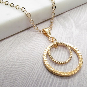 Circle within circle gold chain eyeglass loop lanyard; spectacles holder; glasses chain; holder necklace; gold eyeglass chain