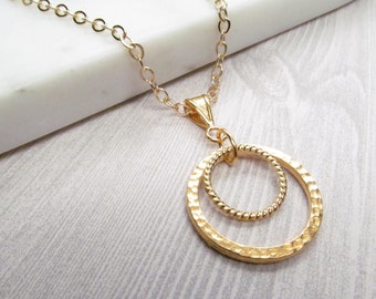 Circle within circle gold chain eyeglass loop lanyard; spectacles holder; glasses chain; holder necklace; gold eyeglass chain