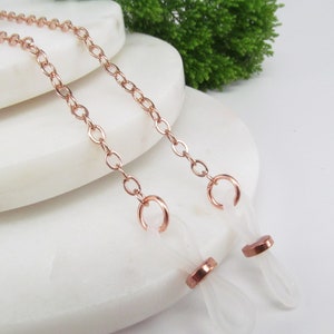 Trending Rose Gold Glasses chain - Simple Eyeglasses Chain - Reading Glasses Holder Necklace - Gold Eye Glass Chain - Spectacles Holder