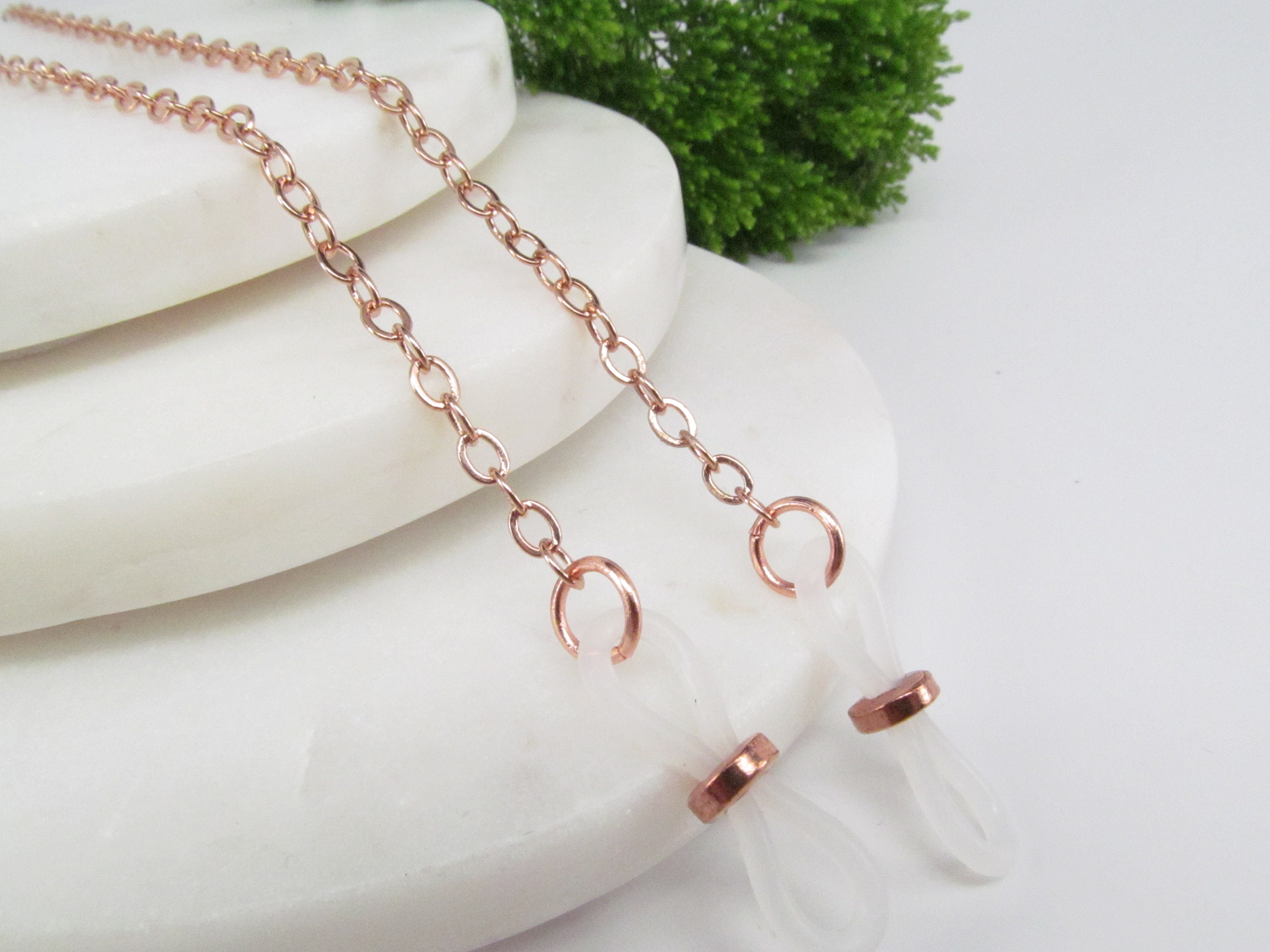 Dainty Layering Necklace, Thin Gold Chain, Sterling Silver, Rose