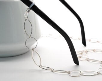 Silver Glasses chain with super large links