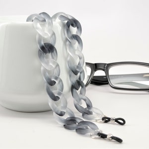 Chunky Acrylic Glasses Chain in Midnight Tones; eyeglass chain; reading glasses necklace holder; glasses leash; reading glasses holder