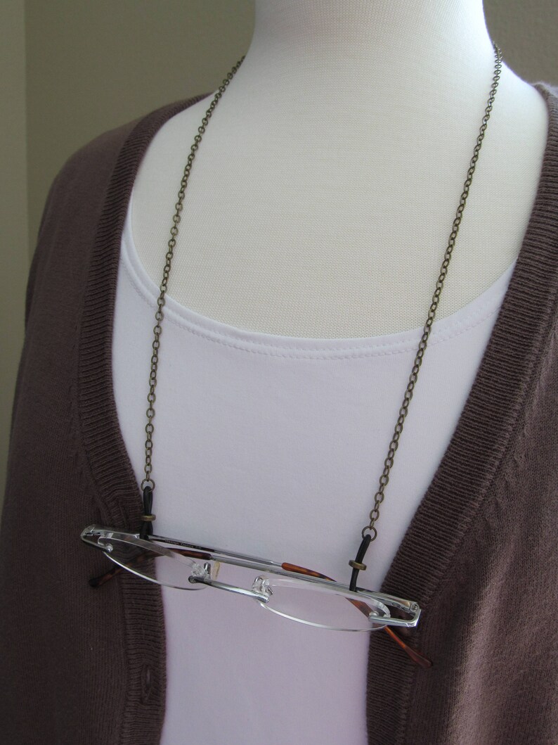 Antique Brass Glasses Chain Eyeglasses Chain Reading Glasses Etsy