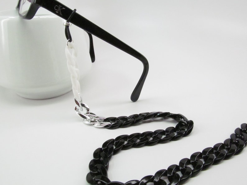 Chunky Cuban Link Sunglasses Chain Black Glasses Chain | Etsy