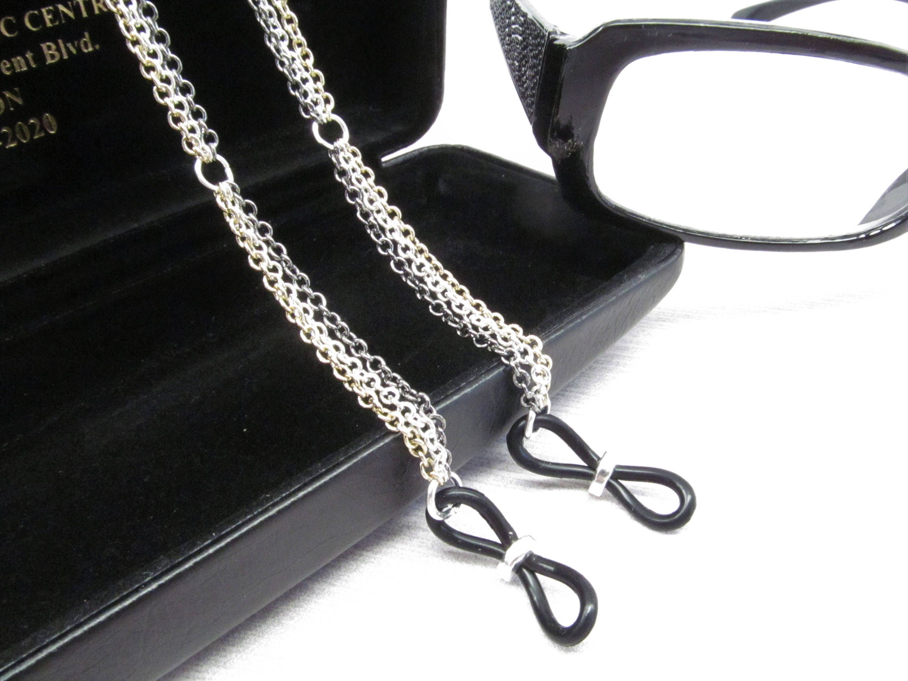 Reading Glasses Chain in Mixed Metals Eyeglasses Leash Etsy