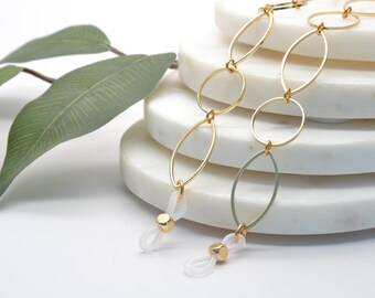 Gold Glasses chain with super large links