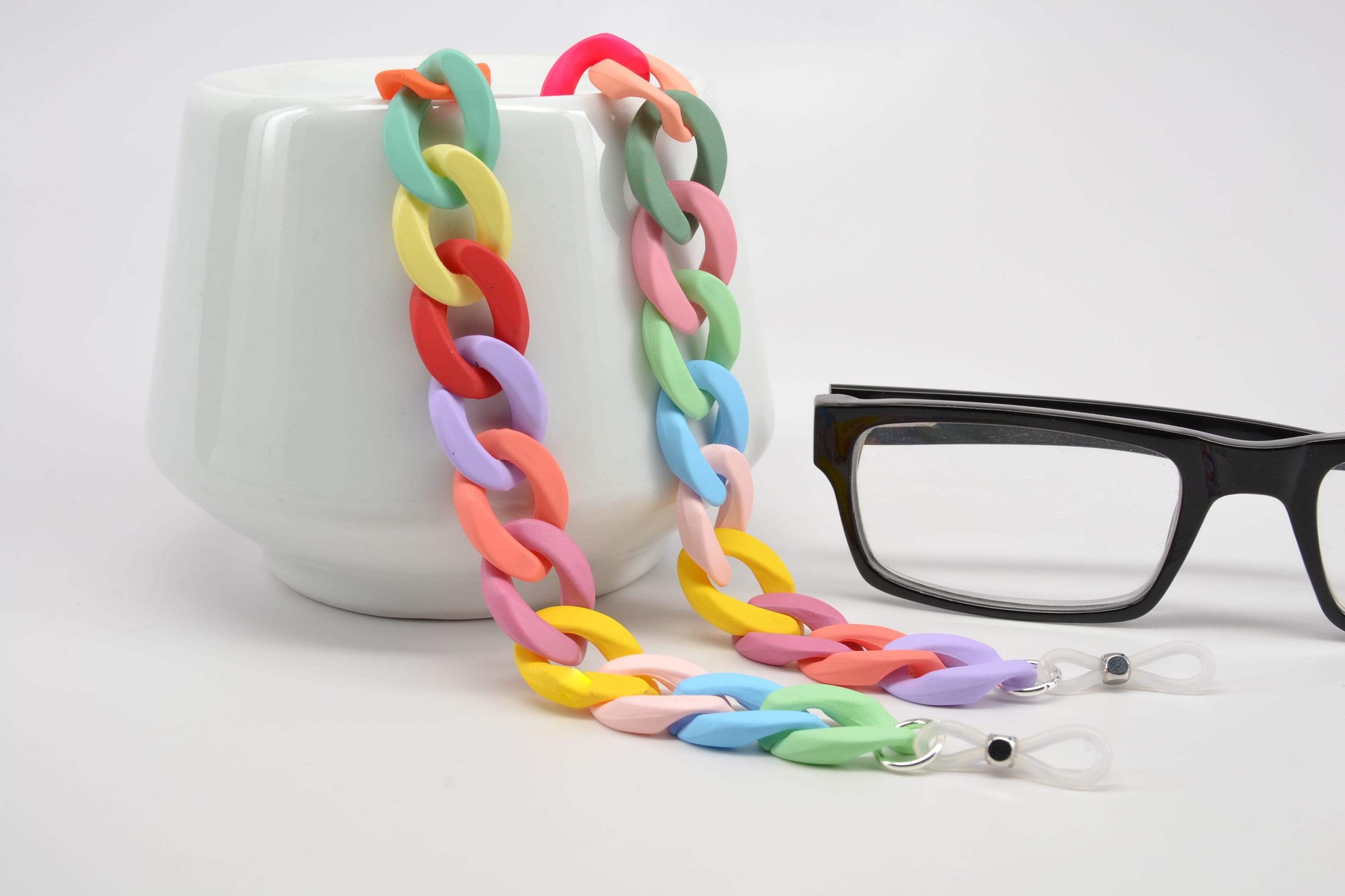 COLORFUL Fun Chunky Glasses Chain Eyeglass Chain Reading 