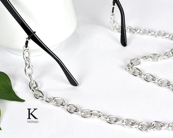 Chunky Silver Glasses Chain Eyeglass Chain Reading Glasses