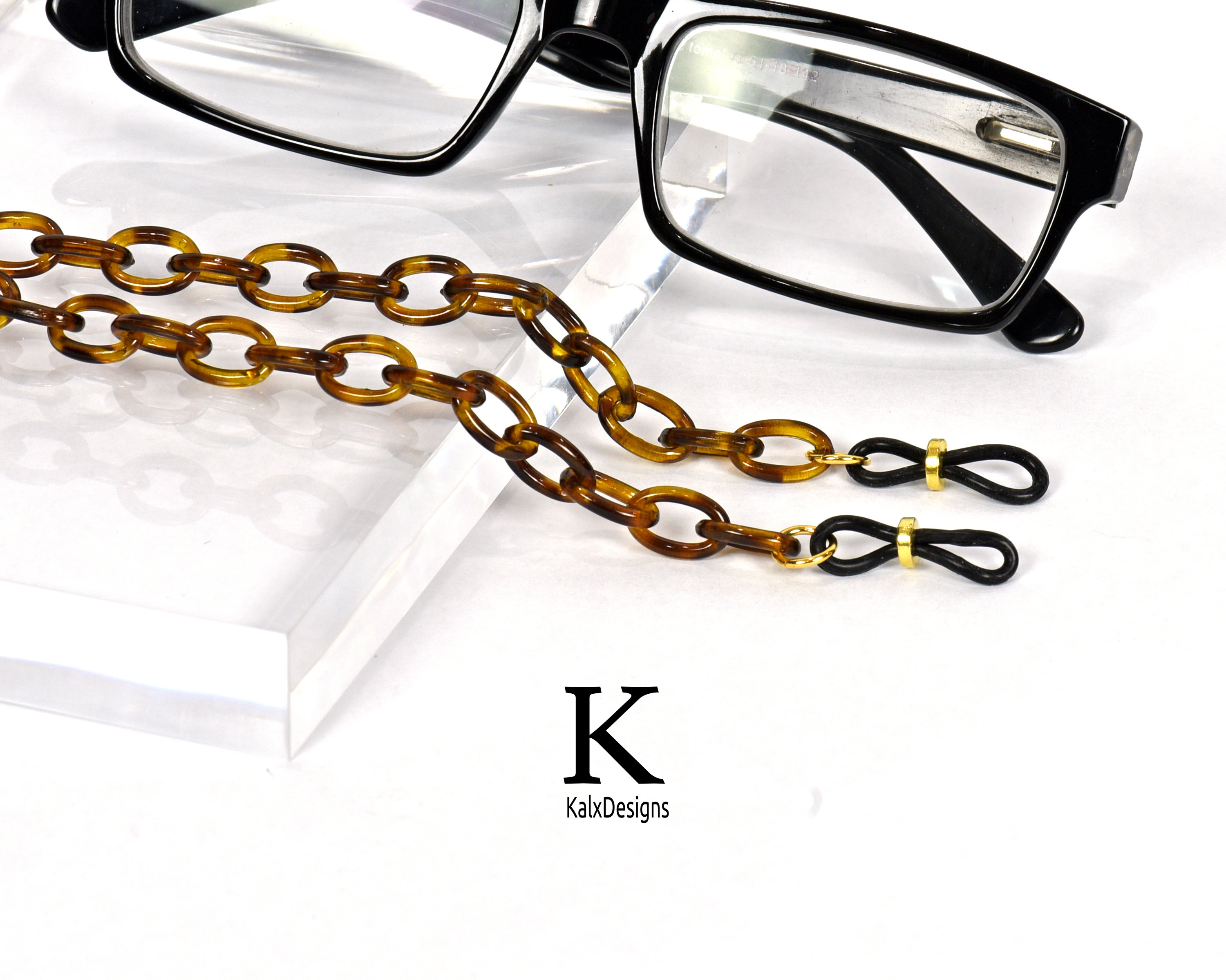 Chunky Large Link Tortoise Shell Glasses Chain – KalxDesigns