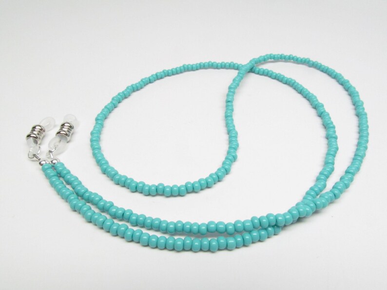 Delicate Turquoise Beaded Glasses Chain Reading Glasses Cord Etsy