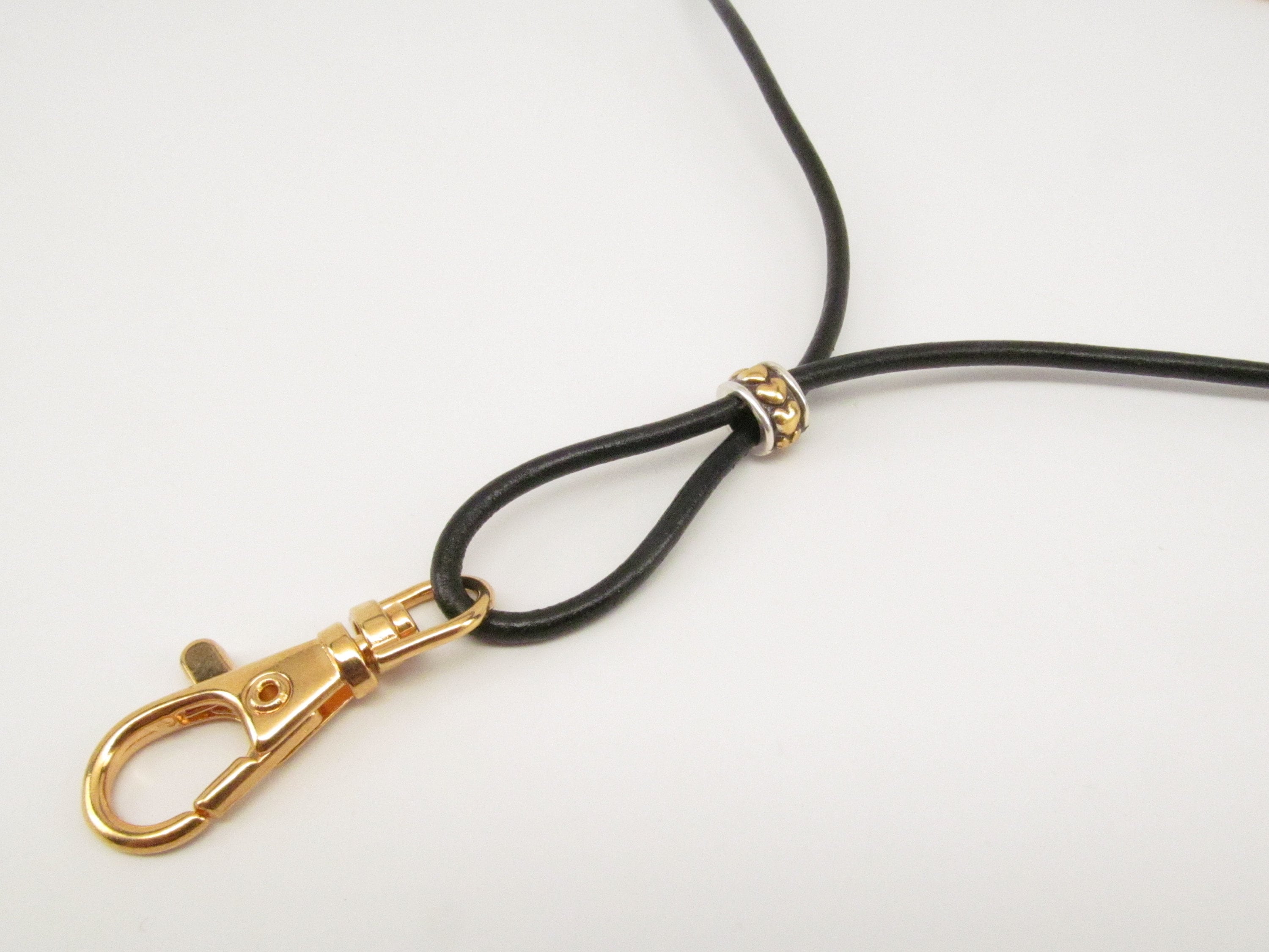 Necklace for ID Badge ID Badge Holder ID Lanyard Leather Etsy