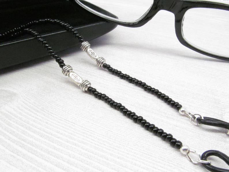 Glasses Chain for Men Silver Barbells Mens Eyeglass Etsy