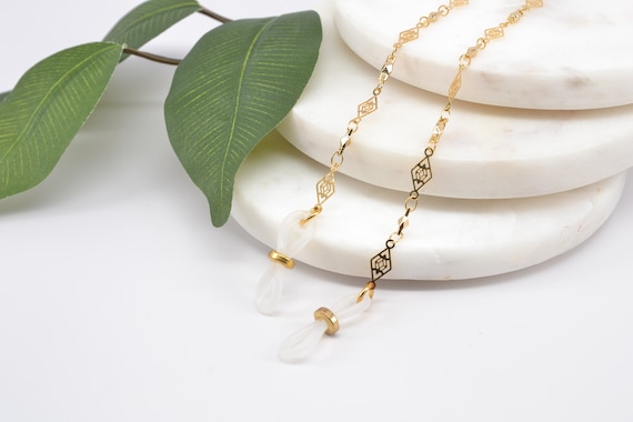 Delicate Art Deco Style Gold Eyeglasses Chain Eye Glass Chain