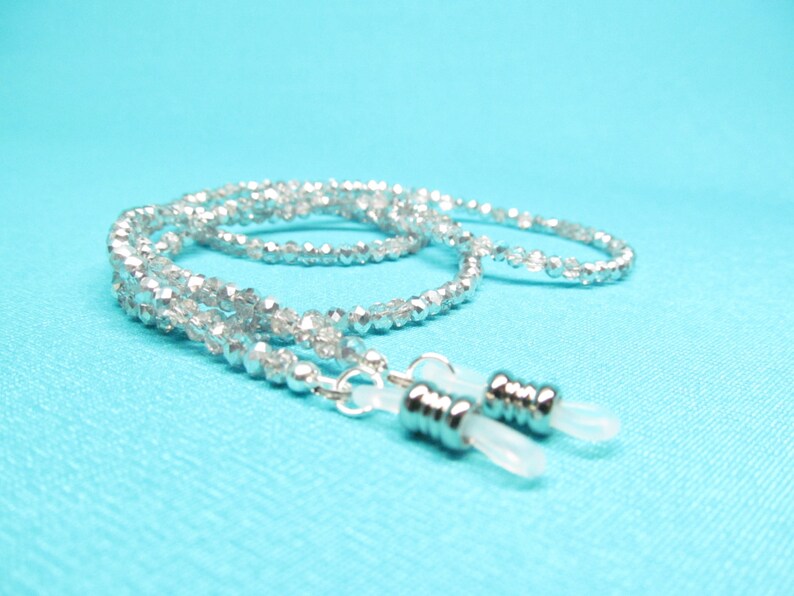 Beaded Eyeglass Chain in Shiny Diamond Like Beads Reading Etsy
