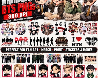 BTS Arirang World Tour 2026 PNG Bundle, Kpop Fan Art, Army Merch (Digital Download)