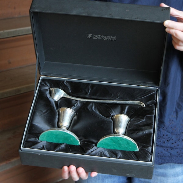 International Silver Co Candle Holder Etsy