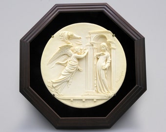 bas-relief MADONNA Creations Luciano Mother Mary in Relief Ceramic Handmade in Italy cm 12x15 Gifts for Christmas Bas relief