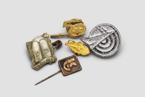 Vintage Israel Pin Lot, IDF, Bnei Akiva, Zionist Judaica - Etsy
