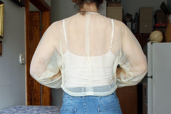 Handmade Cream Color Lace Top Size S To M, Long P… - image 3