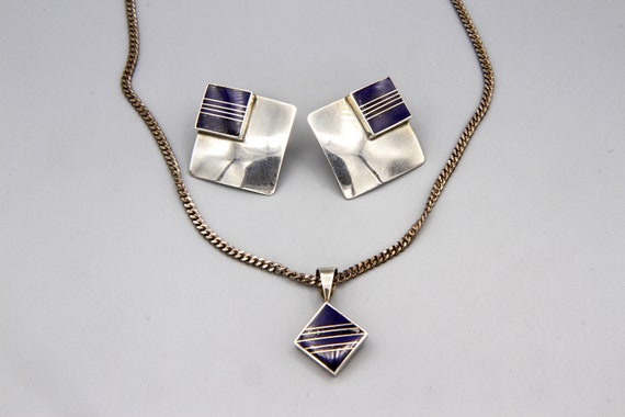 Navajo Ray Tracey Knifewing Tracey Knifewing Jewelry Set Lapis