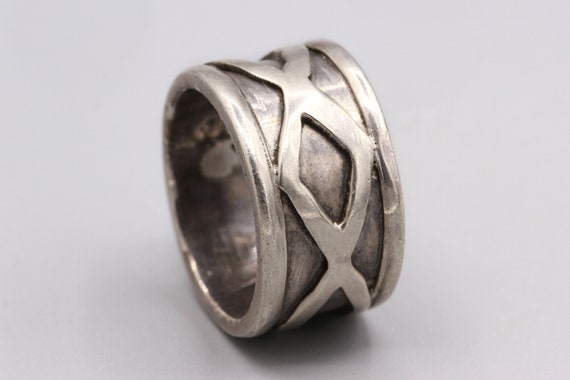 Statement Bohemian Ring Mirror Ring Oxidized Silver Plated Ring Traditional Adjustable Ring Wedding Flower Ring Unisex Silver Ring