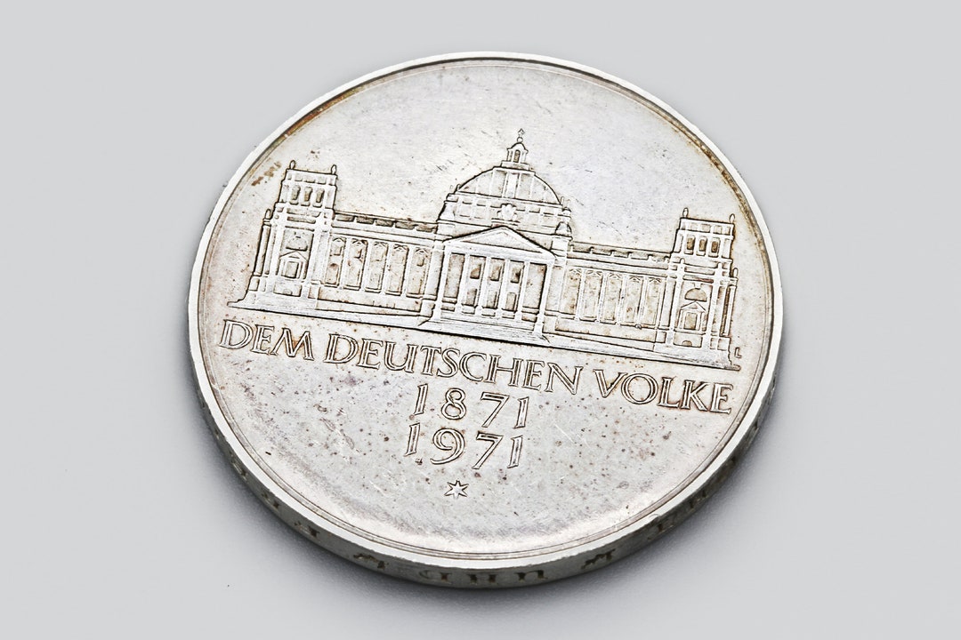 1971年ドイツ連邦共和国国会議事堂5マルク記念銀貨 PCGS高鑑定 1971年
