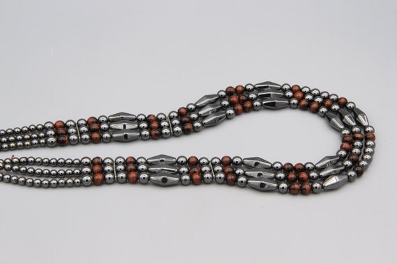 Navajo Style Multi Strand Necklace, Arizona Tiger… - image 7