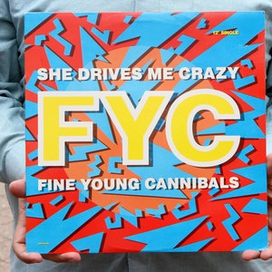 She Drives Me Crazy Fine Young Cannibals, Maxi Single MCS Records 1988 Album, Vintage 1980s Recorded Audio, Retro British Pop Music Groups