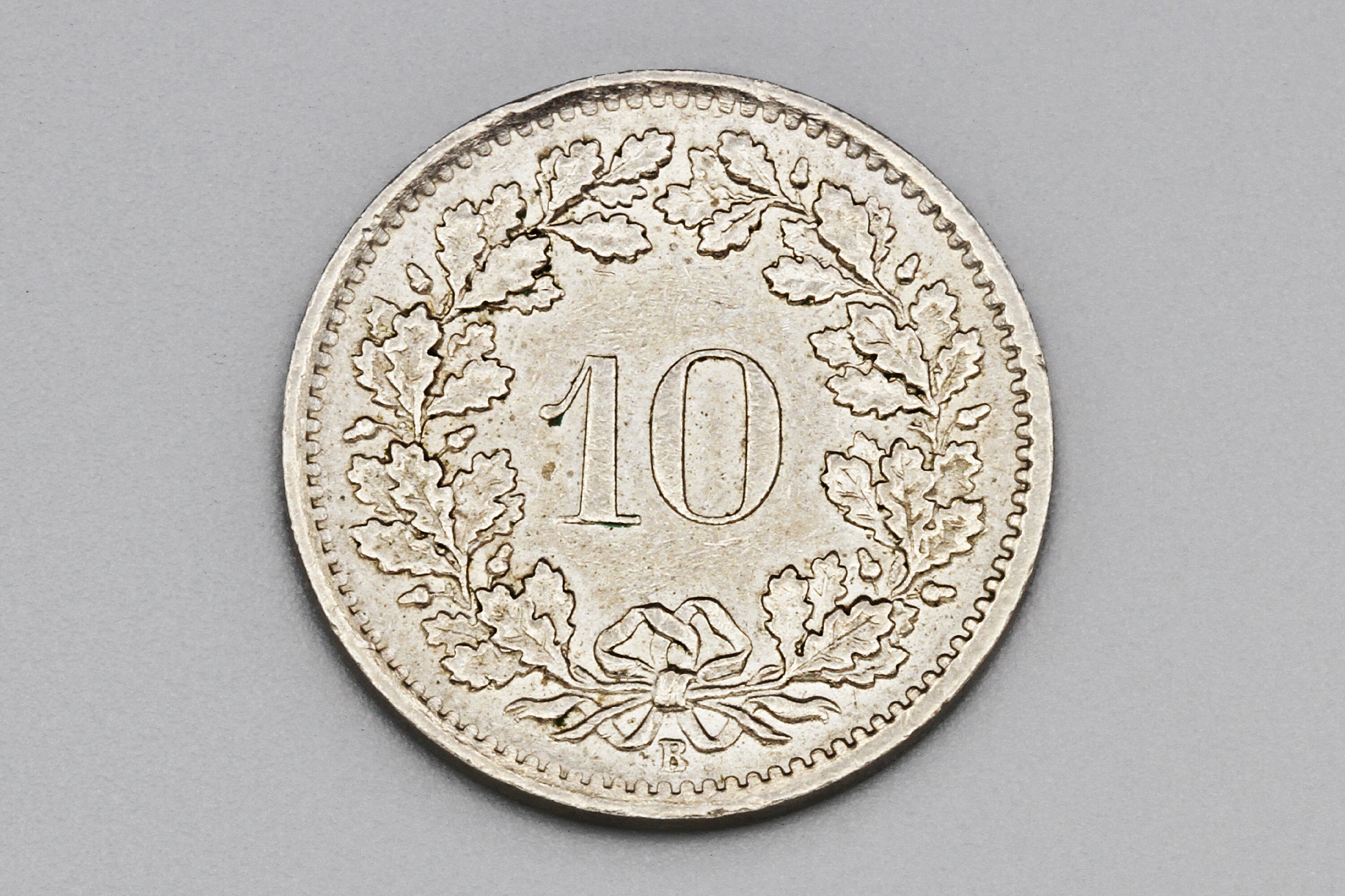 1969 年スイス 10 ラッペン硬貨、旧スイス銅ニッケル硬貨