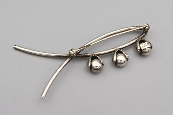 Large Branch Bar Brooch, Beau 925 Sterling Silver… - image 3