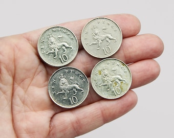 英国10ペンス硬貨セット、エリザベス2世時代、1992年～2001年 - Etsy 日本