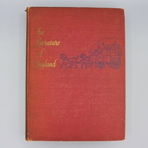 Die Literature Of England Book, Eine Anthologie und eine Geschichte, Band 2 Romantische Bewegung zum Weltkrieg, Scott Foresman And Company 1941