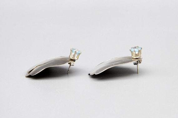 Blue Topaz Stud Earrings, 925 Sterling Silver Stu… - image 8