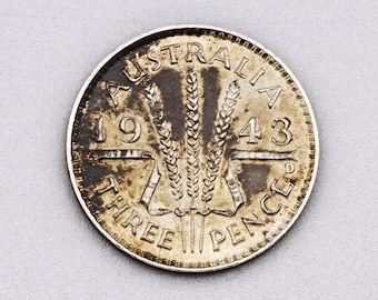 1944 6ペンス ジョージ 第二次世界大戦 英国 銀貨 世界貨幣
