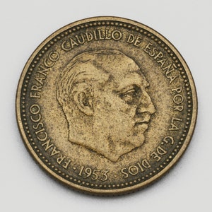 【エラー】フランシスコ・フランコスペイン1ペセタ硬貨1953 フランシスコ・フランコ1ペセタ硬貨|スペイン|コレクターズショップ