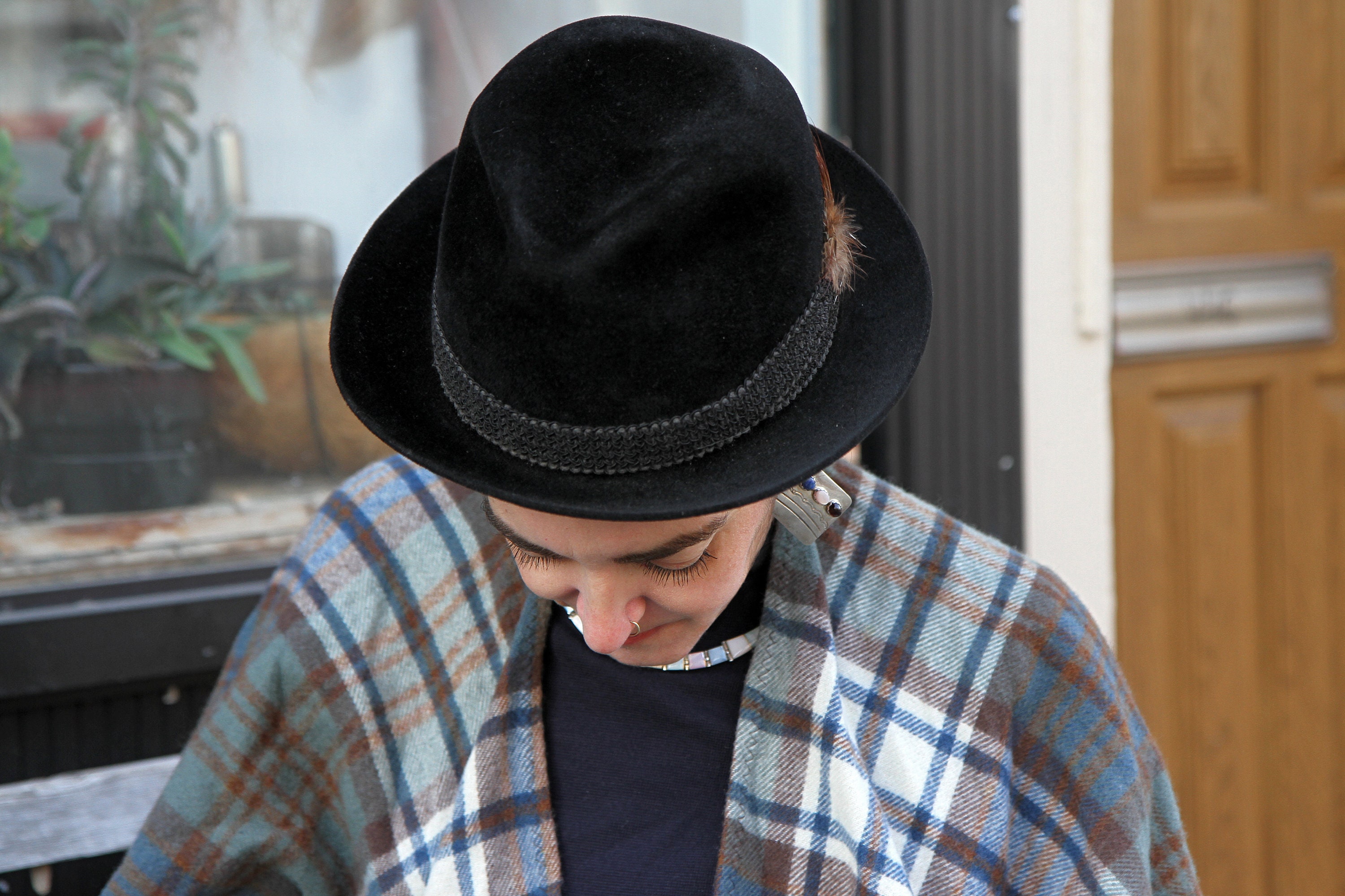 Vintage Dobbs New York Fifth Avenue Fedora Hat, Black Felt