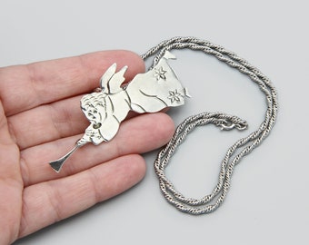 ヴィンテージシルバータスコメキシカンエンジェルペンダント - Etsy 日本
