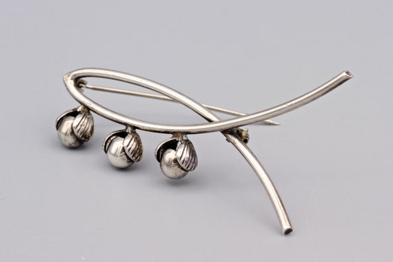 Large Branch Bar Brooch, Beau 925 Sterling Silver… - image 8