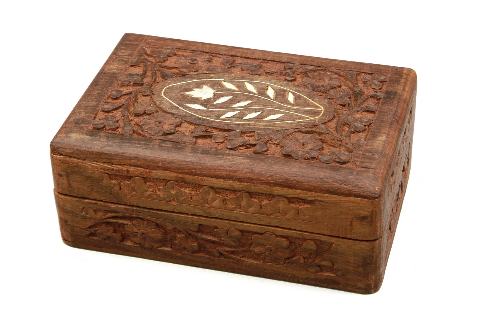 Ethnic Asian Wooden Box With Lid Vintage Indian Jewelry Box Etsy