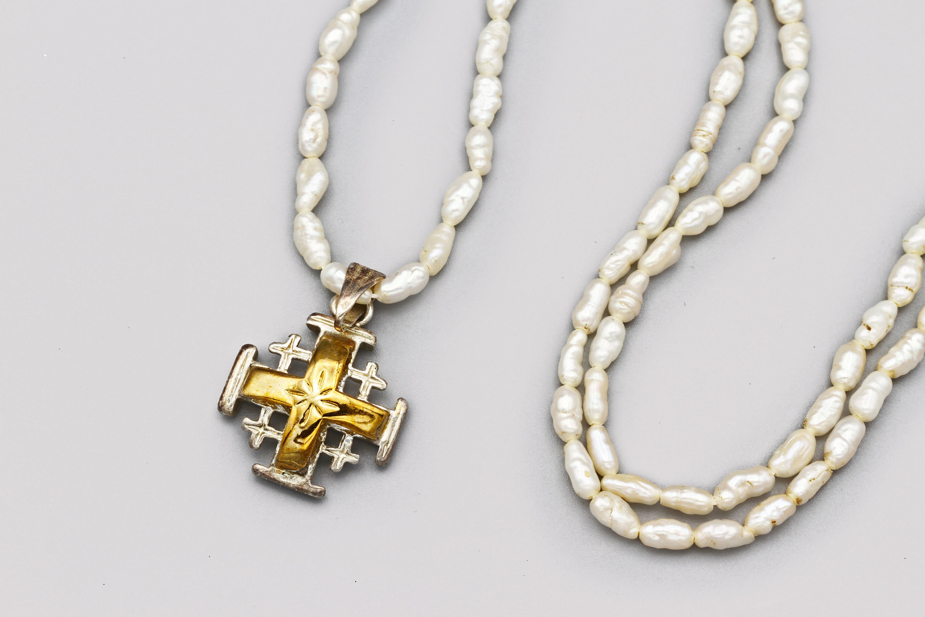 RARE Jerusalem Israel Cross Pendant Necklace 925 Sterling Silver