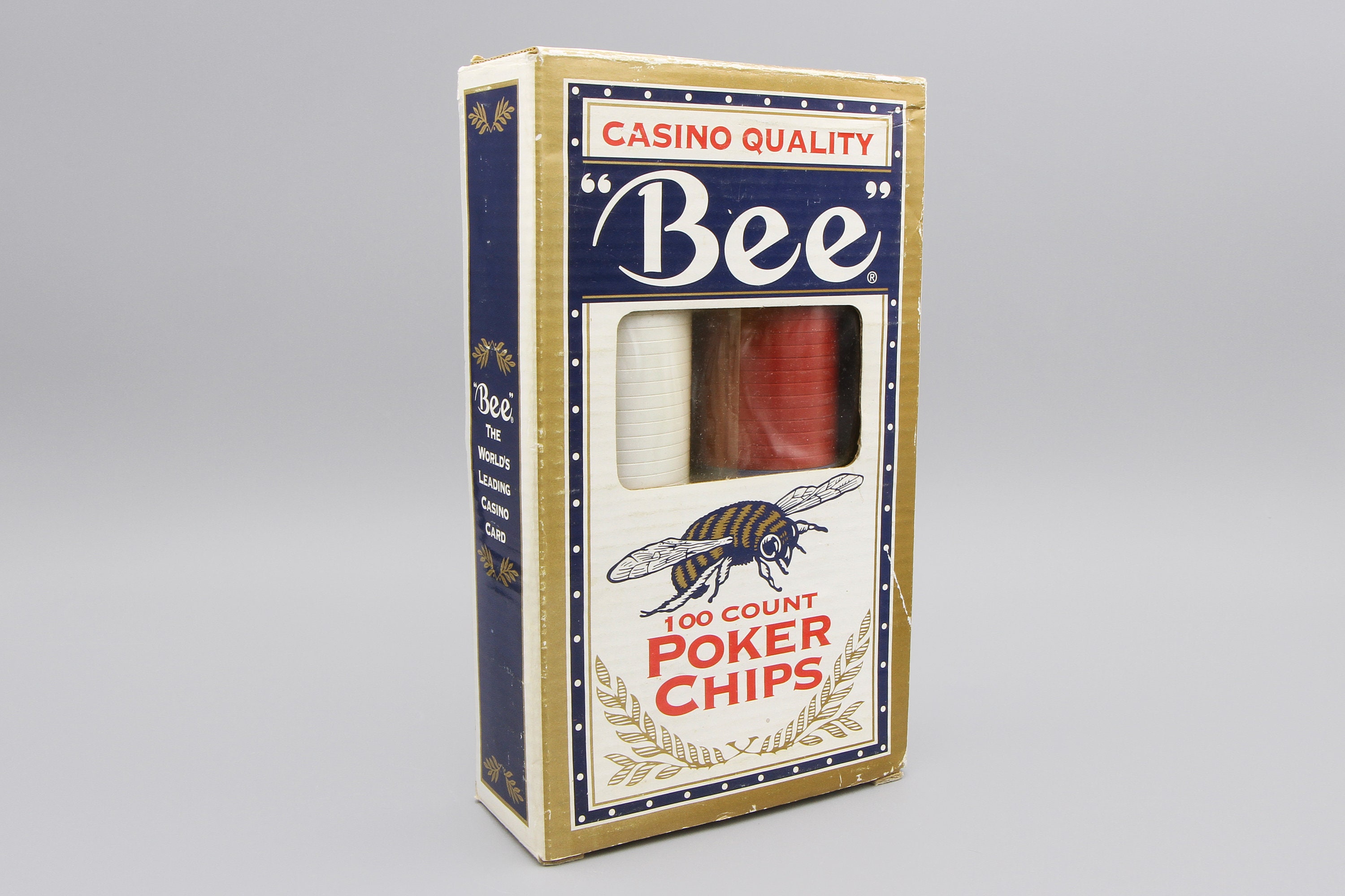 Poker Chips Original Box Bee Casino Quality Poker Chip Set Etsy Canada