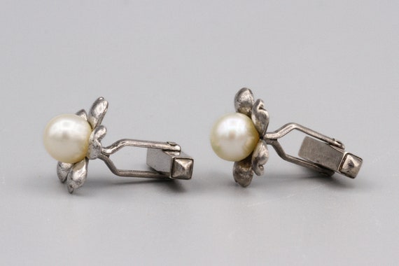 Sterling Silver And Cultured Pearl Cufflinks, Dim… - image 5